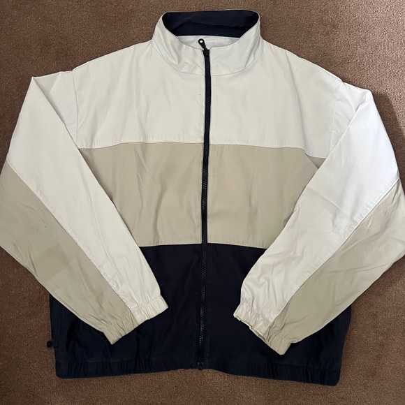 Other - Men's Colorblock Jacket - Cream, Tan, and Navy
